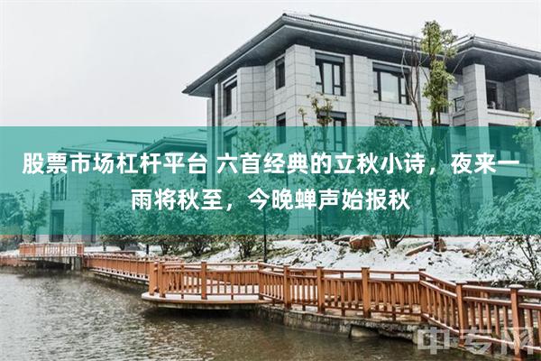 股票市场杠杆平台 六首经典的立秋小诗，夜来一雨将秋至，今晚蝉声始报秋